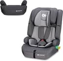 Kinderkraft SAFETY FIX 2 i-Size Bilstol, bältesstol, med Isofix, Top Tether, justerbart huvudstöd, för småbarn, spädbarn, grupp 1-2-3, 9–36 kg, upp till 12 år, R129 standarden, Grå