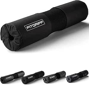 Fitgriff® skivstångsdyna, Hip Thrust Pad med kardborreband – nackkudde för hantel – stoppning för squats, Booty-träning, gym