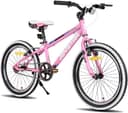 JOYSTAR Lubbock 20 24 tums barncykel för pojkar och flickor i åldern 7–12 år hardtail mountainbike för barn med 1-växlad växel, vita vägg-knobby däck, barncykel