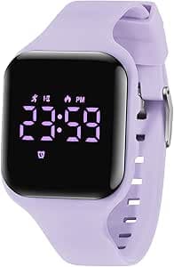 aswan watch Digital Watch Kids Girls Boys with Pedometer, Alarm Clock, Stopwatch Light Date Sports Wrist Watch without App and Mobile Phone with Silicone Wristband