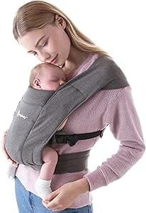 Ergobaby Embrace, Ergonomisk Bärsele För Spädbarn, Stöttande Midjeband, Kompakt, Låg Vikt, Lättanvänd, Heather Grey