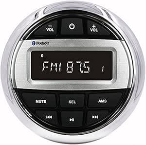 1 styck bluetooth stereo båt radio vattentät svart plast metall för yacht Gauge ATV UTV Cart Motorcykel