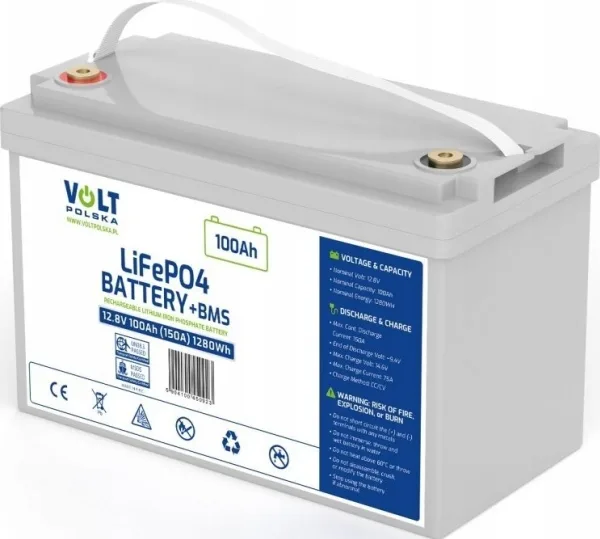 DCHOUSE 12 V 100 Ah LiFePO4 Trolling Motors batteri med SOC-statusindikatorer, Bluetooth och låg temp avstängning, 100 A smart BMS, upp till 15 000 cykler för husvagnar, marin, båt, solcell off-grid – båtbatteri lithium bäst i test 2026
