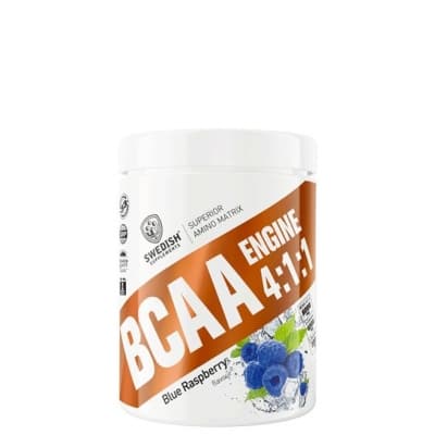 Swedish Supplements Bcaa Engine 4:1:1 Bcaa Pulver 400 G Blue Raspberry – Toppklassval – bcaa bäst i test 2026