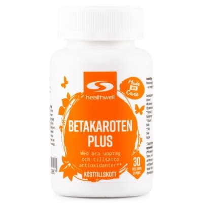 Healthwell Betakaroten Plus – Vitaminrikast – betakarotentabletter bäst i test 2026