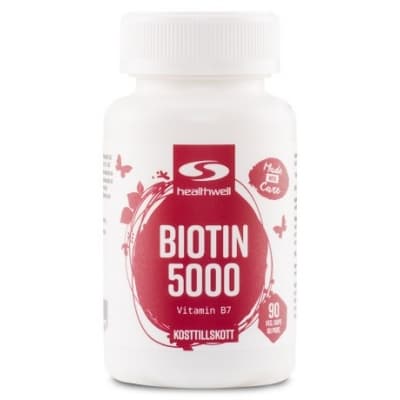 Healthwell Biotin 5000 – Populär bland kunder – biotintabletter bäst i test 2026