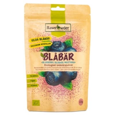 Rawpowder Blåbärspulver Eko – Näringsrikast – blåbärspulver bäst i test 2026