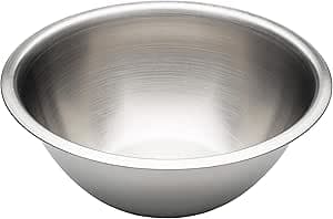 Chef Aid rostfritt stål blandningsskål, livsmedelssäker och det perfekta verktyget för matberedning och servering av nyproducerad mat, 1,6 liters kapacitet och 22,2 cm diameter, diskmaskin-, kyl- och