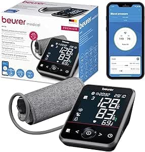 Beurer BM 64 blodtrycksmätare för överarmen, AFib-detektion för stroke-prevention, vilindikator, manschett för 22-42 cm, med app, dataöverföring till Apple Health och liknande – Bäst i test – blodtrycksmätare bäst i test 2026