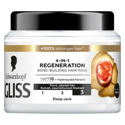 Schwarzkopf Gliss 4-in-1 Regeneration Bond-building Hair Mask 400 Ml – Budgetfavorit – bond repair bäst i test 2026