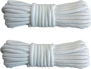 2 stycken rep, multifunktionslina av bomull, all-purpose rep tjock bomullsrep twisted, 10 m, för buntning, dekoration