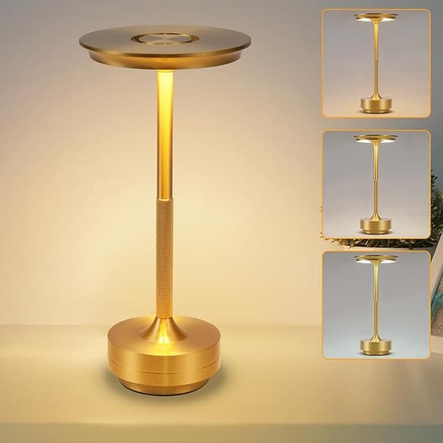 sänglampa trådlös bord batteri – LED bord touch dimbar lampa med USB uppladdningsbart batteri bordslampor guld för modern fönsterbräda vardagsrum barnrum sovrum – Bäst i test – bordslampa bäst i test 2026