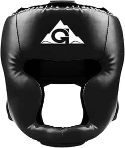 GROOFOO Boxningshjälm för barn och vuxna i PU-läder, boxningshjälm, MMA, kickboxning, MMA, Muay Thai, sparring, kampsport, karate, taekwondo – Bäst i test – boxningshjälm bäst i test 2026