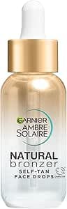 Garnier Ambre Solare Brun Utan Sol-Droppar för Ansiktet, Ger en Naturligt Solkysst Ton, Vegansk, 30 ml