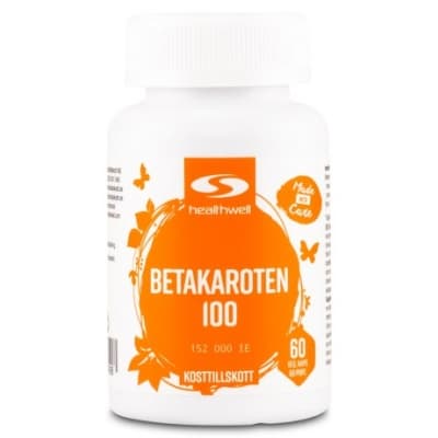 Healthwell Betakaroten 100 – Bäst i test – brun utan sol-tabletter bäst i test 2026