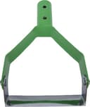 Mini Bygelhack, Handsmidda i Kolstål Ihåliga Trapetsformade Huvud för Ogräsrensning Lossa Jordgrävning Plantering, med Ergonomiskt Handtag för Trädgårdsgräsmatta Växthus (Grön)