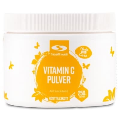 Healthwell Vitamin C Pulver – Populäraste valet – c-vitaminpulver bäst i test 2026