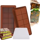 Chokladform, 2 stycken silikonform, djup chokladbordsform, används för tillverkning av Dubai choklad pistasch. (kaffe, 2 stycken)