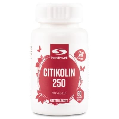 Healthwell Citikolin 250 – Bäst i test – citikolin-kosttillskott bäst i test 2026