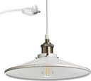 Ø30 cm Taklampa Matrolight Eino-30 – Antikvit skomakarlampa i metall med mässingsdetalj och förmonterad takkontakt