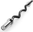 PhysKcal 4-6ft olympisk skivstång, EZ Curl Bar med slät bussning och lager för 2'' viktplattor, internationell skivstång för press, knäböj och marklyft, utmärkt för bicepscurls och triceps extensions