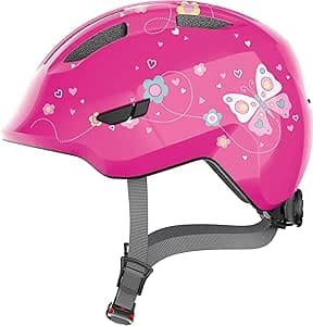 ABUS Smiley 3.0 barnhjälm - cykelhjälm med låg passform, barnvänlig design och plats för flätor - för flickor och pojkar