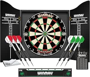 Winmau Dart-set (svart skåp, diamant darttavla och dart) – Bäst i test – dartboards bäst i test 2026