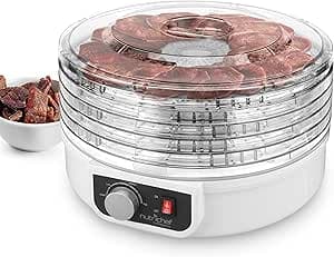 NutriChef Matdehydrator 5 Nivåer | Dehydrator för Kött, Beef Jerky, Frukt, Grönsaker & Hundgodis | Högpresterande Värmecirkulation | Lätt att Rengöra Hemma – Bäst i test – dehydrator stor bäst i test 2026