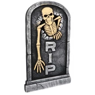 Gravsten Rip Skelett