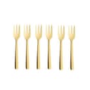 Aida Raw Dessertgaffel 6-pack Guldfärgad