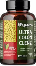 ULTRA COLON CLENZ 120 kapslar, lindring av förstoppning, uppblåsthet och gas. DETOX. Innovativ formel. Med Aloe Vera Gel, Cascara Sagrada, Senna, Papaya, Plommon, Fänkål och Lakrits. Vegan