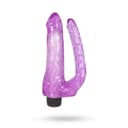 Sustainable PleasureDouble Penetrating Vibrating Jelly Dildos - Purple