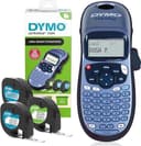 Dymo LetraTag LT-100H-etikettskrivare, startsats | Handhållen etikettskrivare | med etikettejp i plast, papper och genomskinlig | Perfekt för kontoret eller hemmet