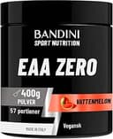 Bandini® EAA 400 g Pulver, Med 9 fermenterade och förädlade essentiella aminosyror BCAA 2:1:1, Essentiellt aminopulver, Muskelåterhämtning, Intra Pre Post Workout, 100% vegan med smak av vattenmelon