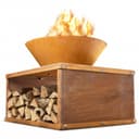 Eldstad I Cortenstål Med Bord