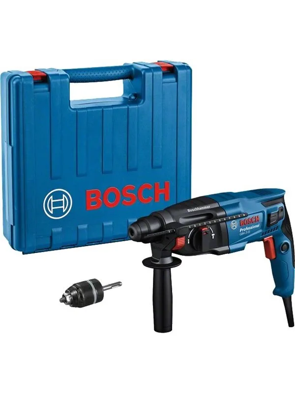 Bosch Professional borrhammare GBH 2-21 (med SDS plus, inkl. 3 x borrbits SDS plus, (6/8/10 mm), stödhandtag, maskinduk, djupanslag, i hantverkarväska) – Bäst i test – elektrisk slagborrmaskin bäst i test 2026