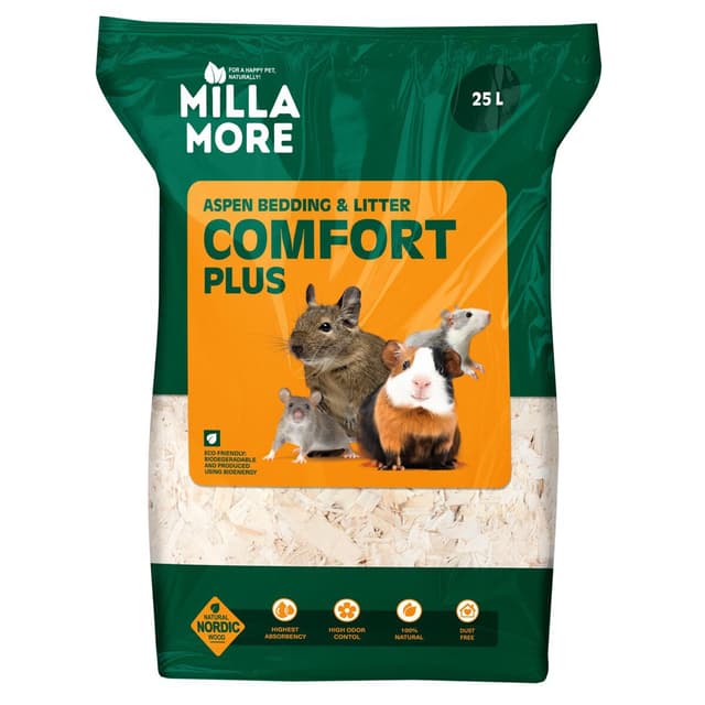 Millamore Comfort Plus Bottenmaterial 25 Liter – Bäst i test – fågelsand bäst i test 2026