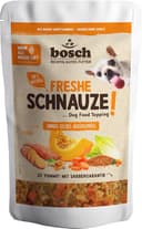 Bosch Freshe Schnauze – solig gul jordbruksgrönsaker 1 x 200 g | toppning för hundmat | lämplig för torrfoder och våtfoder | med färsk pumpa, morötter, sötpotatis och röda linser