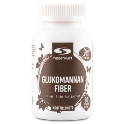 Healthwell Glukomannan Fiber – Kolesterolhjälp bäst – fibertabletter bäst i test 2026