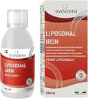 Bandini® Liposomal Iron - Flytande kosttillskott med liposomalt järn + vitamin C - Hög dos och absorption - Hög biotillgänglighet - Vegansk - GMO-fri - 250 ml - Med doseringslock