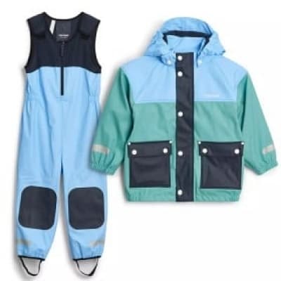 Tretorn Cloudburst Regnställ Dusty Turquoise (turkos/ljusblå) – Starkast skydd – Fodrat regnställ barn bäst i test 2026