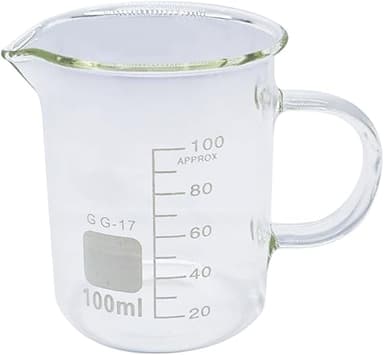 1 st 50 ml100 ml 250 ml500 ml1000 mlLab hög borosilikatglasbägare med handtagsskala mätkopp laboratorieutrustning (100 ml)