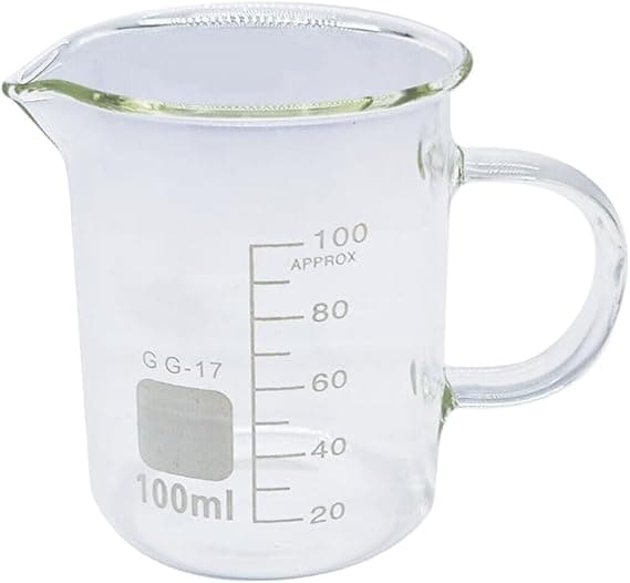 1 st 50 ml100 ml 250 ml500 ml1000 mlLab hög borosilikatglasbägare med handtagsskala mätkopp laboratorieutrustning (100 ml) – Bäst i test – förskärare bäst i test 2026