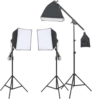 vidaXL Studiobelysning med stativ & softbox