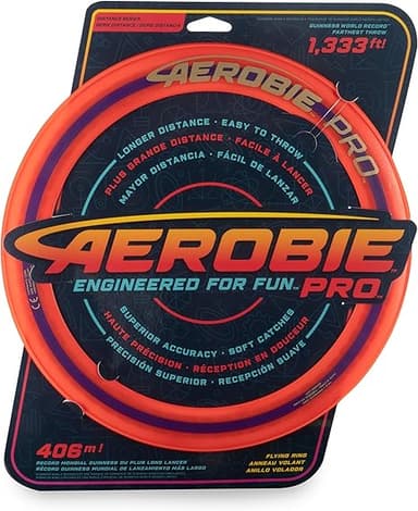 Aerobie Pro Flying Ring kastring med diameter 33 cm, orange, för vuxna och barn från 5 år (TOGGO Toys 2022)