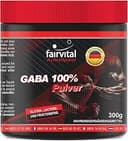 fairvital GABA-pulver, 100% ren gamma-aminosmörsyra, VEGAN, 300 g pulver