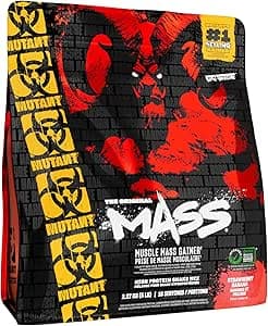 Mutant Mass Gainer – Jordgubb-Banan Smak, 2270g, Högkalori Proteinpulver för Muskeluppbyggnad och Bulking – Bäst i test – gainer bäst i test 2026