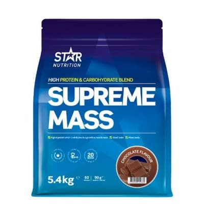 Star Nutrition Supreme Mass Gainer 5400 G Choklad – Största paketet – gainer bäst i test 2026