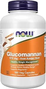 Now Foods, Glucomannan, 575 mg, 180 kapslar – Bäst i test – glukomannan bäst i test 2026