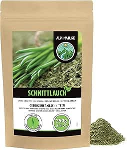 Gräslök torkad (250 g), gräslök skuren, skuren lök 100 % naturlig, chives utan tillsatser, vild lök – Bäst i test – gräslök bäst i test 2026